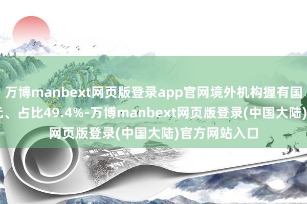 万博manbext网页版登录app官网境外机构握有国债2.10万亿元、占比49.4%-万博manbext网页版登录(中国大陆)官方网站入口